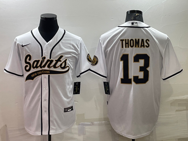 Men's New Orleans Saints Michael Thomas #13 White Jersey Joint Edition